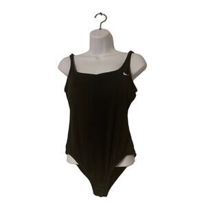 Nike One Piece Swimsuit Black Womens Size Medium Lightly Padded